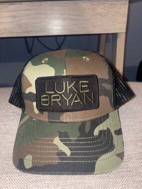 Luke Bryan Camo Trucker Hat - Green/Brown